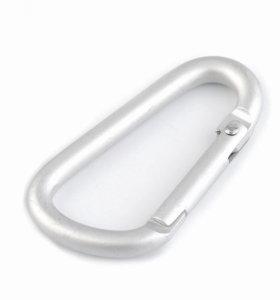 Karabińczyk metalowy aluminiowy srebrny (1szt) 5298
