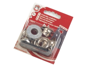 Oczka metalowe wew. 12 mm / zew. 24 mm 10szt. SREBRNE