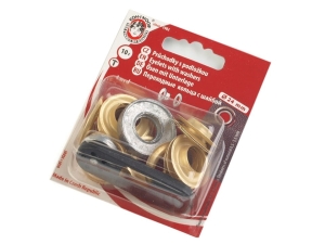 Oczka metalowe wew. 12 mm / zew. 24 mm 10szt. ZŁOTE
