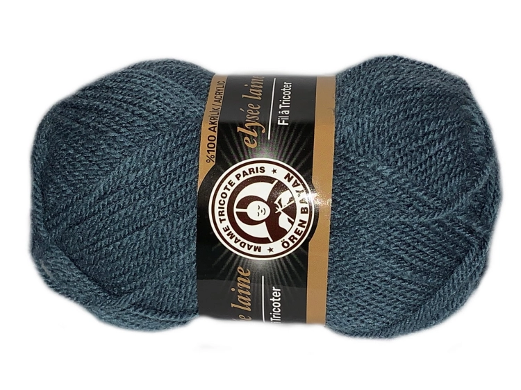 włóczka madame tricote paris o nazwie elysee laine kolor 018 szara