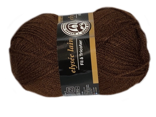 włóczka madame tricote paris o nazwie elysee laine kolor 083 brazowy