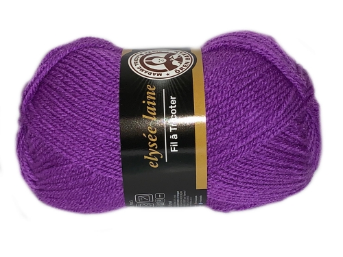włóczka madame tricote paris o nazwie elysee laine kolor 059 fioletowy