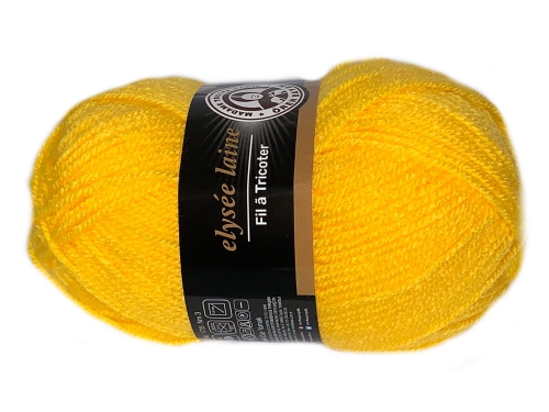 włóczka madame tricote paris o nazwie elysee laine kolor 029 zółty