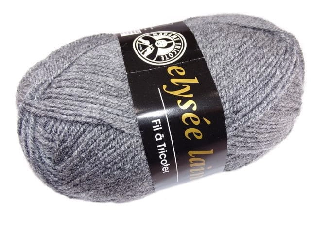 włóczka madame tricote paris o nazwie elysee laine kolor 008 szary