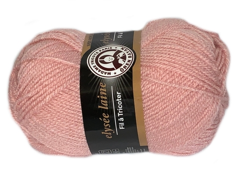 włóczka madame tricote paris o nazwie elysee laine kolor 001 różowy