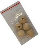 Koraliki drewniane 15 mm ( 5 szt )