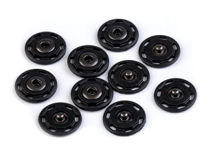 Zatrzaski / guziki plastikowe Ø25 mm Czarne