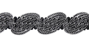 Taśma Perła - 20  ( 1 mb ) S - 900 (srebrny / czarny)