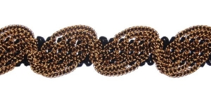 Taśma Perła - 20  ( 1 mb ) Z - 900 (złoty / czarny)