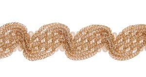 Taśma Perła - 20  ( 1 mb ) Z - 002 (złoty / biały)