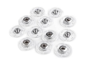 Zatrzaski przeźroczysty / guziki metalowe 25 mm