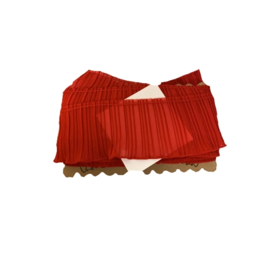 5903802512571 Taśma elastyczna plisowana żorżeta 12 cm ( 1 mb ) Czerwona