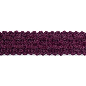 Taśma ozdobna dziana Tp 15 (1mb) Ciemne Bordo 317