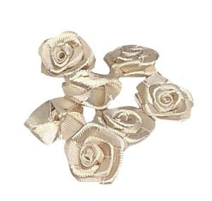 Różyczki satynowe 20 mm R03 ( 10 szt ) BEŻ