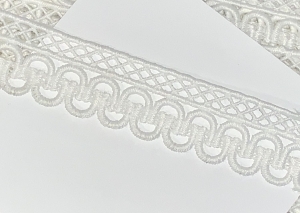 Koronka gipiurowa A 4294 B ( 1 mb ) BIAŁA