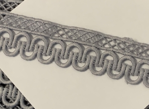 Koronka gipiurowa A 4294 B ( 1 mb ) SZARA