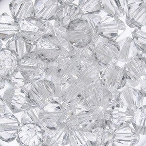 Korale Akrylowe Diamentowe 6mm (50szt) Przeźro.