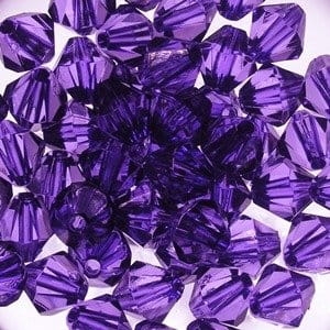 Korale Akrylowe Diamentowe 6mm (50szt) Fioletowy
