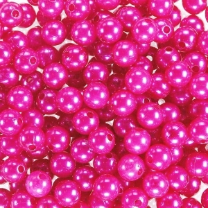 Koraliki perłowe 6mm (50szt) Ciemny Róż