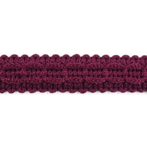 Taśma ozdobna dziana Tp 15 (1mb) Jasne Bordo