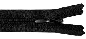 Zamek nie rozdzielczy kryty 40 cm ( CZARNY )