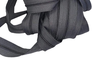 Zamek pościelowy - taśma suwakowa 3 mm (1mb) Szary D578