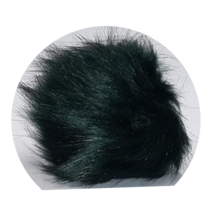 Pompon futerkowy C1 do czapki ( butelkowa zieleń )