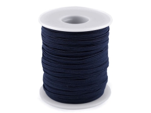 Guma płaska 3 mm ( 1 mb ) Granatowa