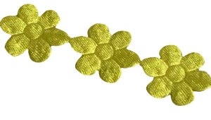 Aplikacja na taśmie kwiatki (1mb) Pistacjowa