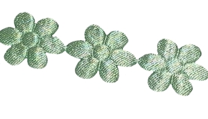 Aplikacja na taśmie kwiatki (1mb) Jasna Zielona