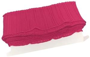 Taśma elastyczna plisowana żorżeta 8 cm ( 1 mb ) Amarant