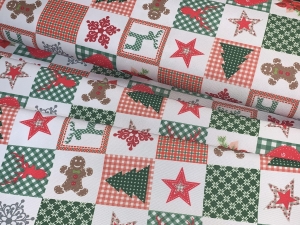 Tkanina obrusowa ,,białe ciasteczka,,