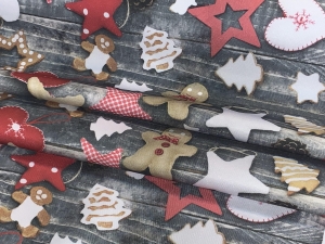 Tkanina obrusowa ,,szare pierniczki,,