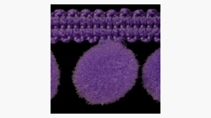 Taśma z Pomponikami Pa 18  (1 mb) Fioletowa