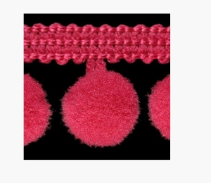 Taśma z Pomponikami Pa 18  (1 mb) Malina