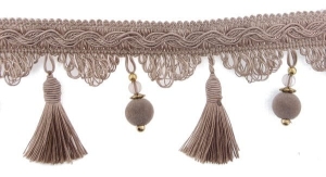 Taśma z chwościkami Bpk - 518 (1mb) Lniany