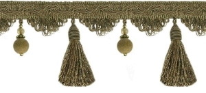 Taśma z chwościkami Bpk - 518 (1mb) Oliwkowa