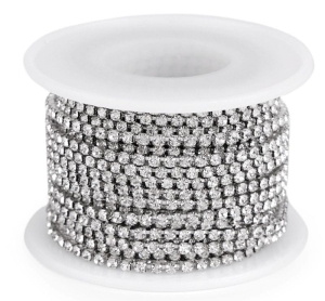 Taśma biżuteryjna SREBRNA 2,4 mm ( 1 mb )