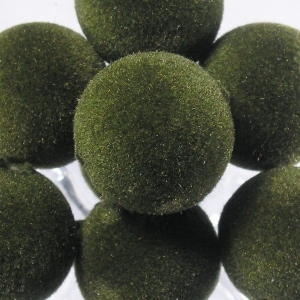 Korale zamszowe 12 mm ( 6szt ) Oliwkowe