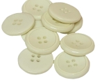 Guziki plastikowe 25 mm ( 10 szt ) Kość Słoniowa