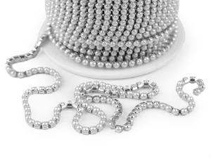 Taśma biżuteryjna CT 1017  ( 1 mb ) SREBRNA