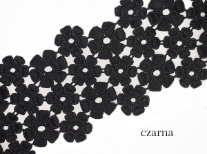 Koronka gipiurowa KB 165 ( 1 mb ) CZARNA