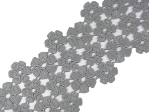 Koronka gipiurowa KB 165 ( 1 mb ) Szara