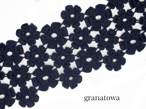 Koronka gipiurowa KB 165 ( 1 mb ) Granatowa