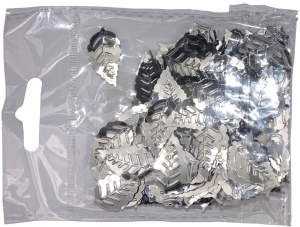Cekiny Liście duże srebrne (15 g)