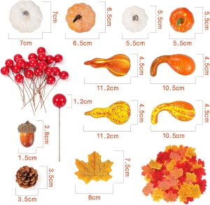 Zestaw sztucznych dekoracji ( zestaw 265 sztuk )