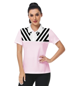 Koszulka polo damska różowa  XL