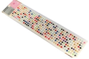 Pół perełki samoprzylepne 6 mm ( 320 szt ) MIX