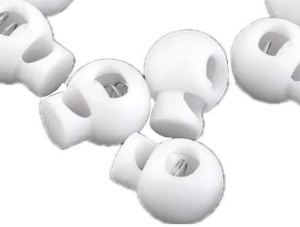 Stopery do sznurka plastikowe ( 2 szt ) BIAŁE