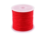 Sznurek jubilerski PES 0,5mm CZERWONY (25mb) 